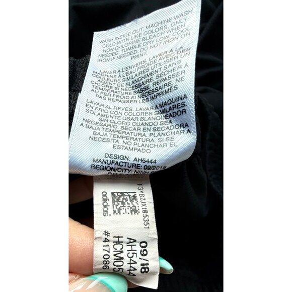 Adidas Youth XL 18/20 Black Athletic Shorts With White Stripes - Picture 7 of 16